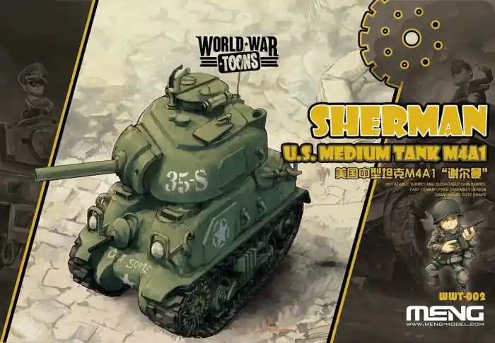 Comandă acum Meng MNGWWT002 - U.S. Medium Tank M4A1 Sherman