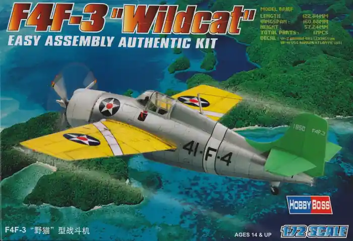 Cumpără acum Hobby Boss 80219 - 1 72 American Carrier-Based Fighter Aircraft F4F-3 "Wildcat"