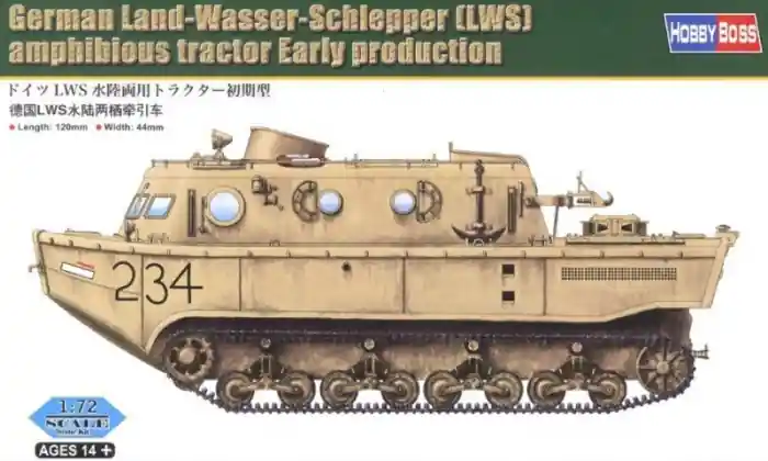Hobby Boss 82918 - 1 72 German Land-Wasser-Schlepper (LWS) amphibious tractor Early production Nu rata