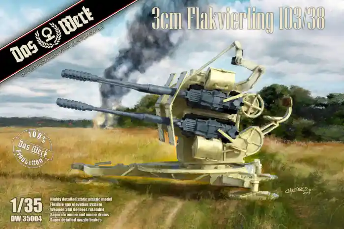 Das Werk 35004 - 1 35 3cm Flakvierling 103/38 Preț redus