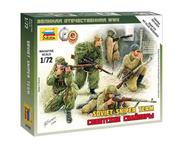 Zvezda 6193 - 1 72 Soviet Sniper Team WWII - 5 figures Chilipir