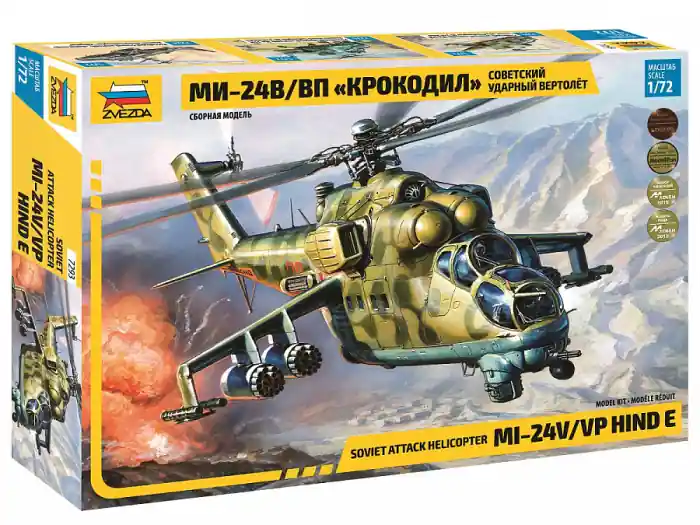 Calitate înaltă Zvezda 7293 - 1 72 Soviet Attack Helicopter Mil Mi-24