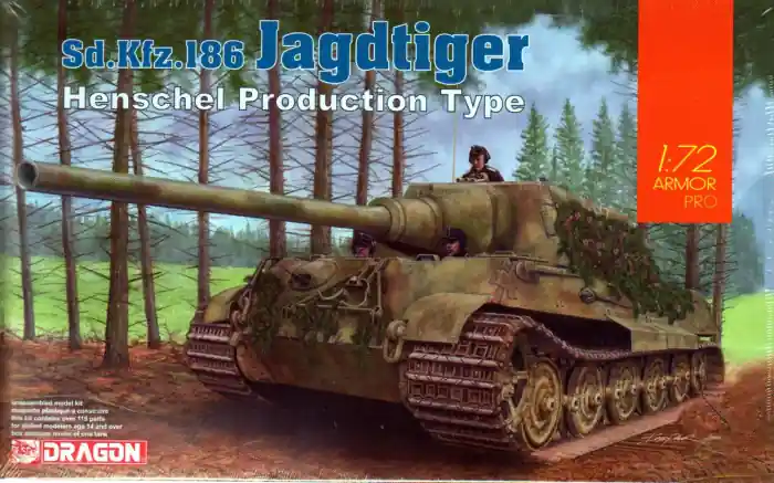 Expediere rapidă Dragon 7563 - 1 72 Jagdtiger Henschel Type