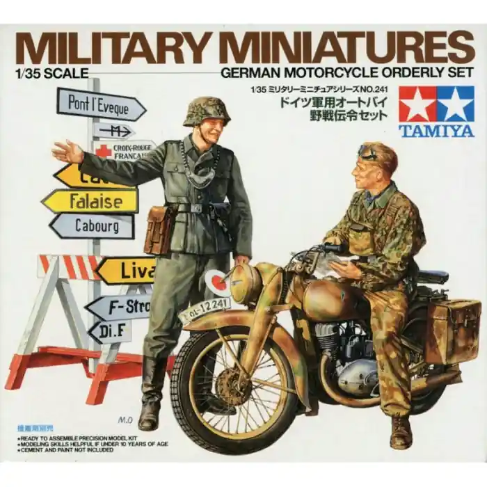 TAMIYA 35241 - 1 35 German Motorcycle Orderly - 2 figures Ofertă