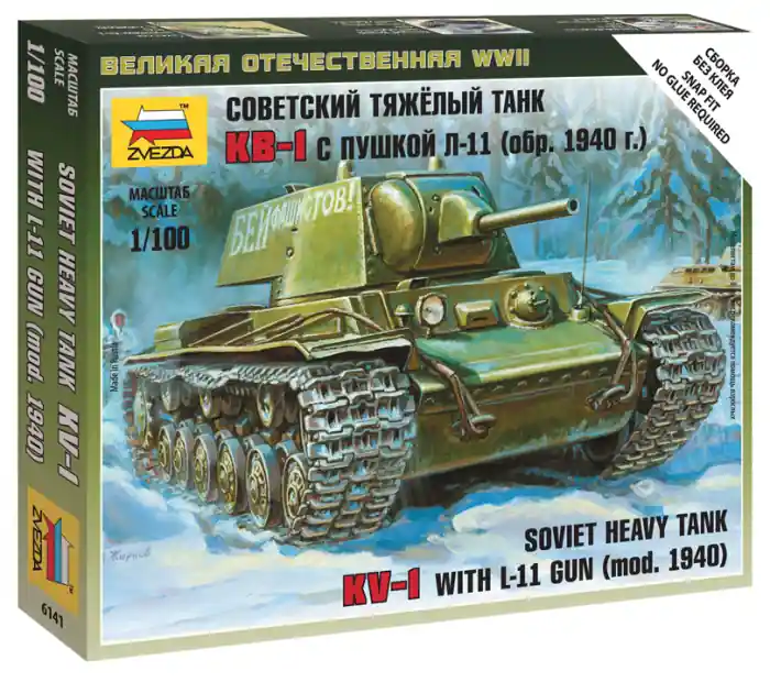 Cumpără acum Zvezda 6141 - 1 100 Soviet Heavy Tank KV-1