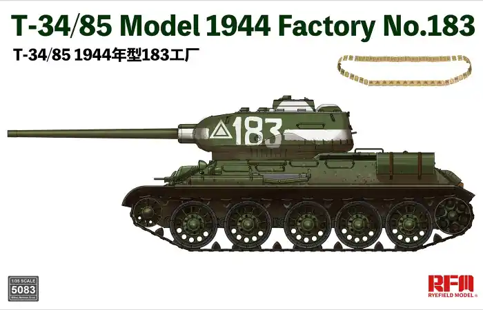 Expediere rapidă Rye Field Model 5083 - 1 35 T-34/85 Model 1944 Factory No.183