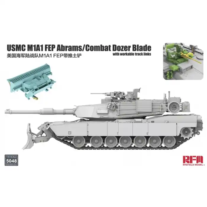 Rye Field Model 5048 - 1 35 M1A1 FEP Abrams / Combat Dozer Blade Popular