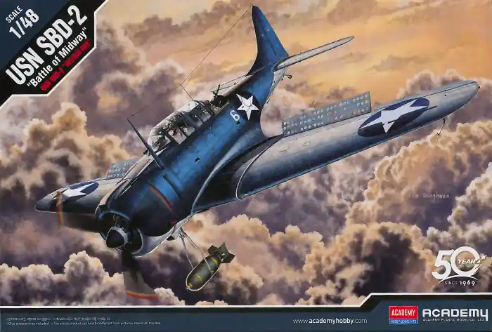 Academy 12335 - 1 48 USN SBD-2 "Midway" Ieftin
