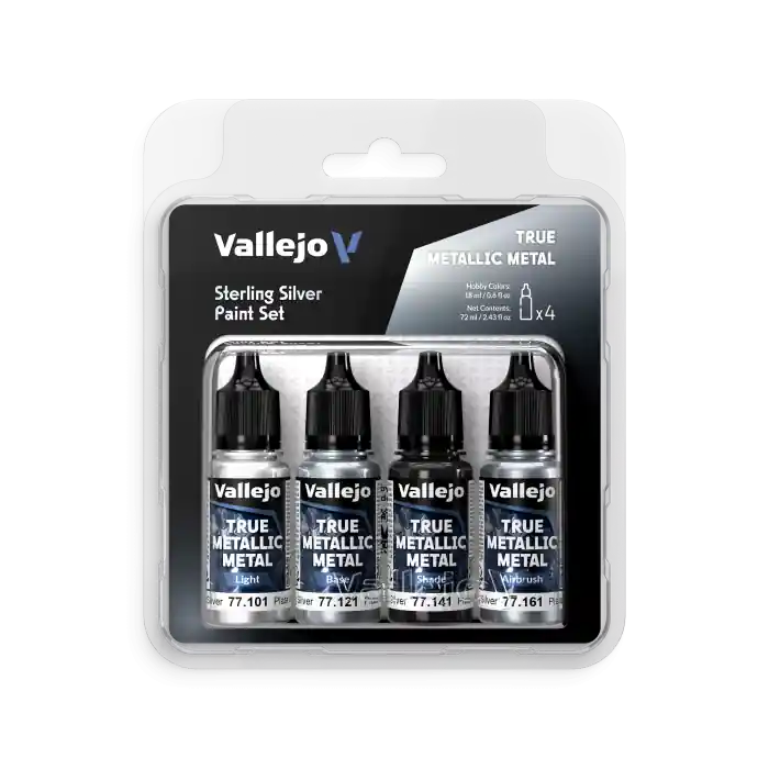 Ofertă exclusivă Vallejo 77251 - TMM Sterling Silver Paint Set