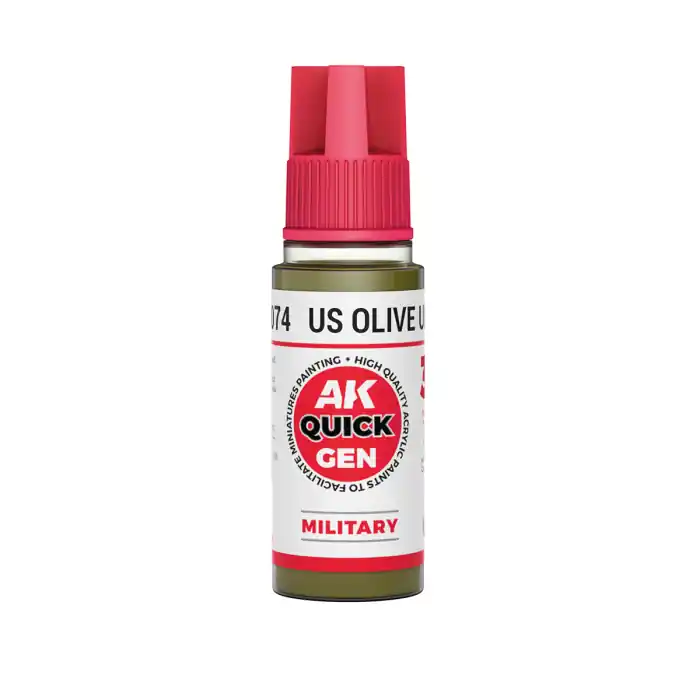 Livrare expres AK Interactive 17074 - Us Olive Uniform 18 ml - Quick Gen