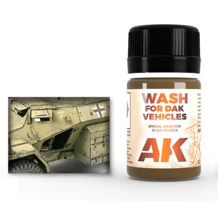 AK Interactive 066 - Wash For Afrika Korps Vehicles Plată sigură