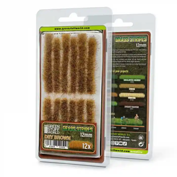 Livrare expres GSW - Grass STRIPES 12mm - DRY BROWN