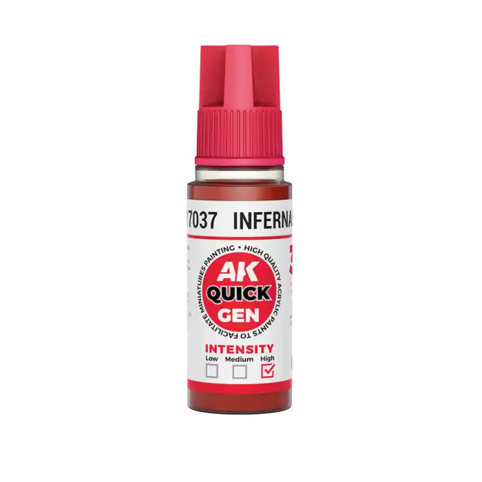 Reduceri AK Interactive 17037 - Infernal Red 18 ml - Quick Gen