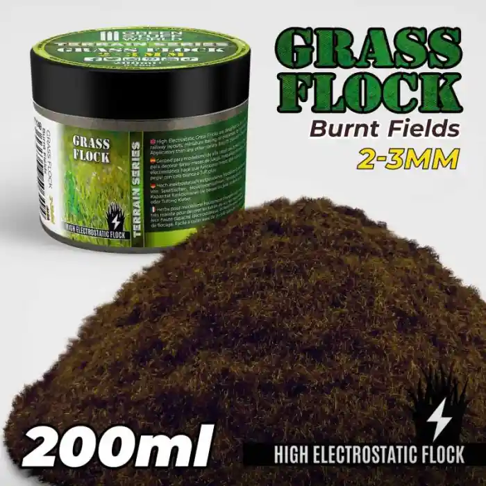 Promoție GSW - Static Grass Flock 2-3mm - BURNT FIELDS - 200 ml