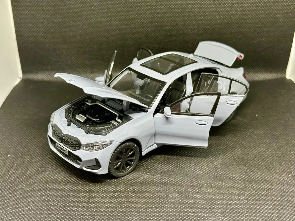 Comandă acum Macheta auto Bmw seria 3 (G20) 2022 M-pachet (Replica) Grey cu led-uri si sunete