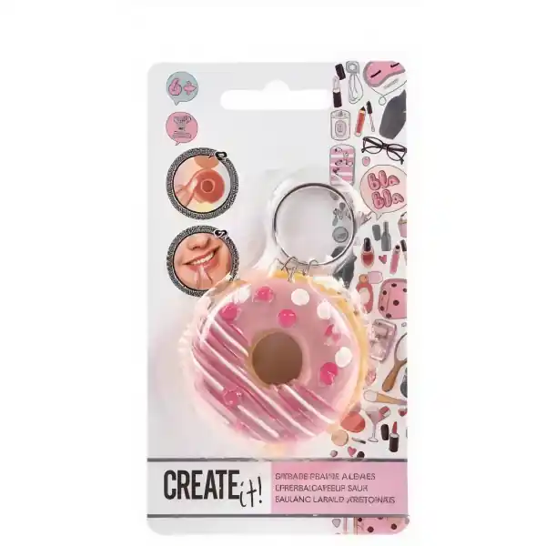 Balsam de buze cu aroma de zmeură, Model gogoașă, Pentru copii, Roz deschis Premium