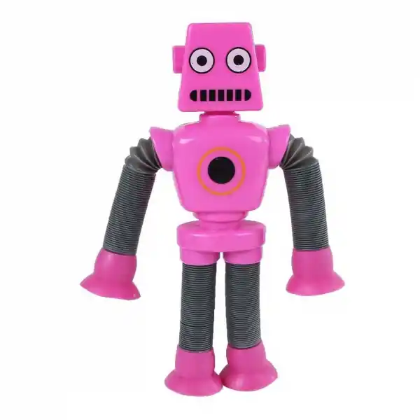 Robot telescopic cu ventuze, Jucărie interactivă pentru copii, Roz Plată securizată
