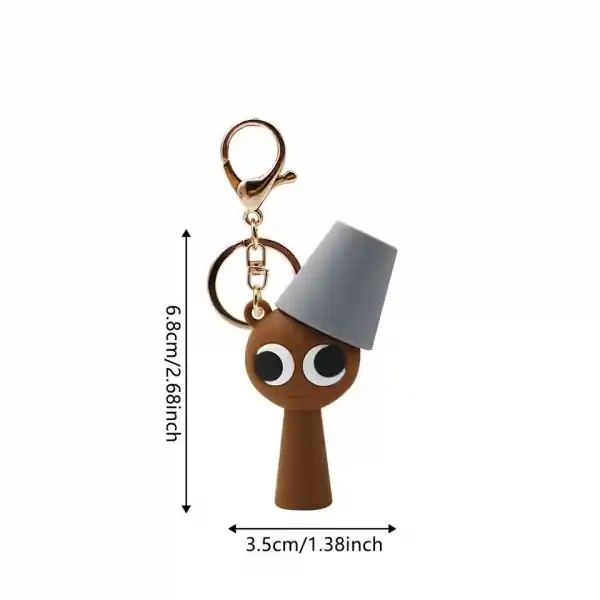 Nu rata Figurina Breloc Sprunki, maro/gri, 6cm