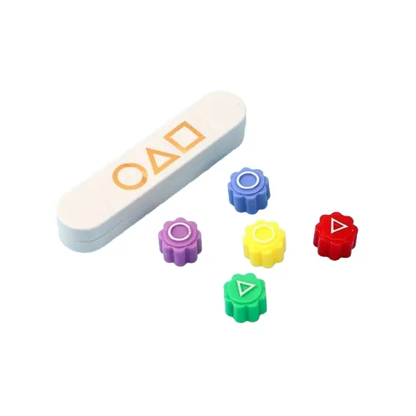 Cel mai bun preț Gonggi joc traditional coreean, tip Squid Game si Jocul Calamarului, interactiv, set 5 piese multicolore, cutie alba