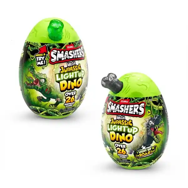 Smashers - Mega Ou surpriza cu peste 26 accesorii, Dino Jurassic Light-Up Mai ieftin