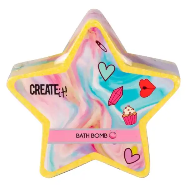 Bomba de baie Create It!, Forma de Stea, in culori Curcubeu Retur ușor