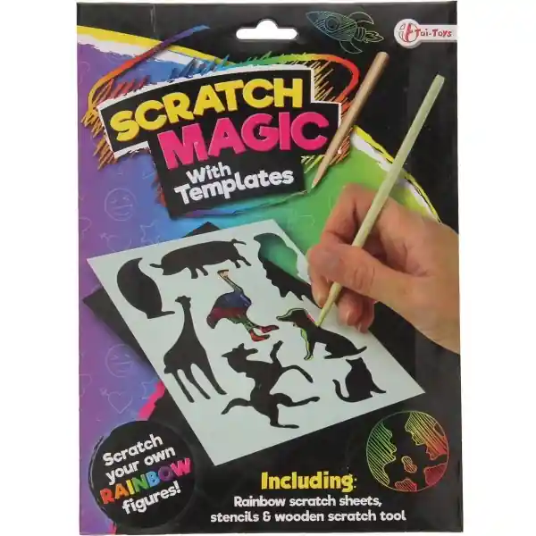 Premium Set creativ Carnetel razuibil Scratch Magic cu animale