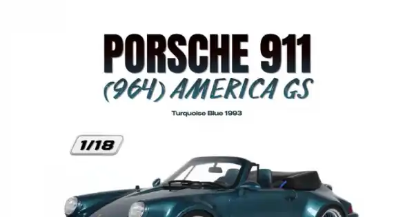 PRECOMANDA Macheta auto Porsche 911 (964), America GS, Turquoise Blue, Blue, 1993, GT1012, 1 18, GT Spirit Retur gratuit
