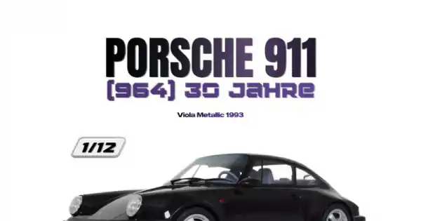 PRECOMANDA Macheta auto Porsche 911 (964), 30 Jahre Viola Metallic, 1993, GT579, 1 12, GT Spirit Reducere