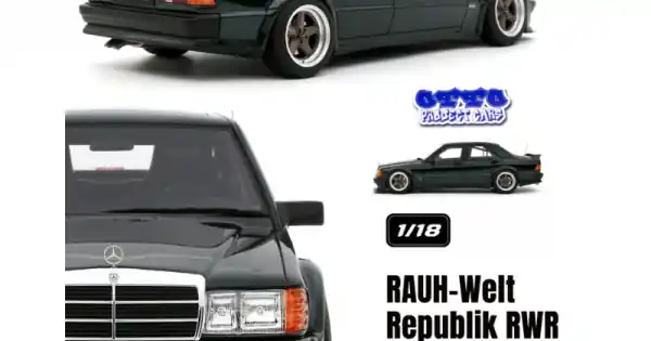 Livrare rapidă PRECOMANDA Macheta auto Rauh-Welt Republik RWR 190E 2.5, Racing Green Metallic, 2025, 1 18, OT1252, Otto Models