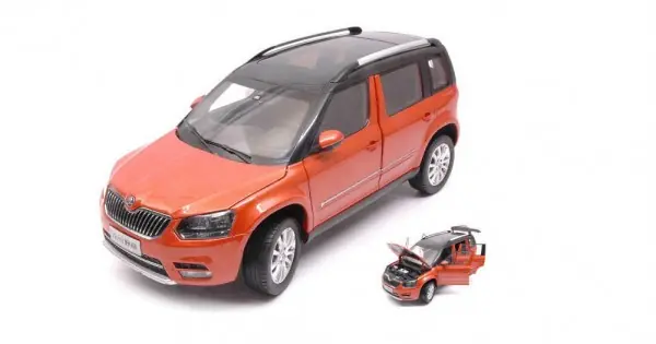 Macheta auto Skoda Yeti FL (2013) portocaliu, 1 18 Abrex Premium