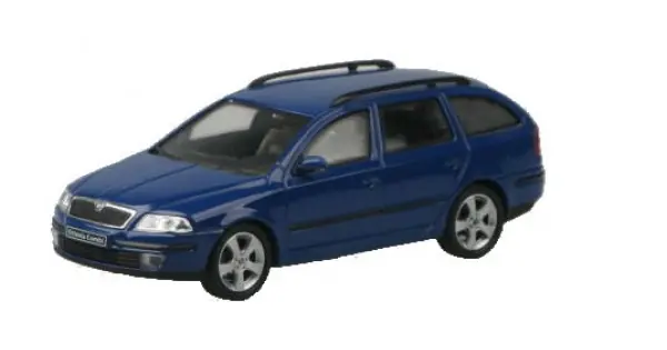 Popular Macheta auto Skoda Octavia Combi 2004 albastru dinamic, 1 43 Abrex