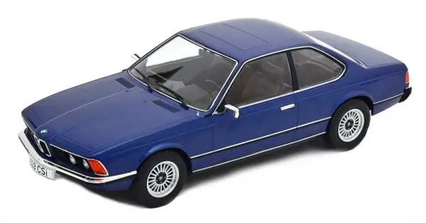 Reducere extra Macheta auto BMW seria 6er (E24) albastru 1976, 1 18 MCG