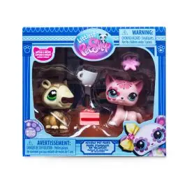 Set 2 figurine cu accesorii, Littlest Pet Shop, Holiday Pet Pairs, S4 Ofertă exclusivă
