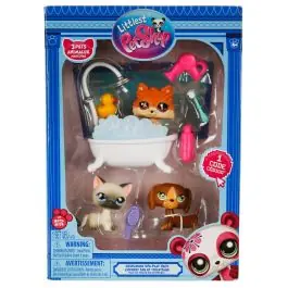 Set 3 figurine cu accesorii, Littlest Pet Shop, Grooming Spa Reducere specială