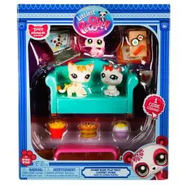 Set 3 figurine, Littlest Pet Shop, Diner Dash Livrare expres