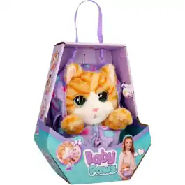 Jucarie de plus interactiva, Baby Paws, Pisica, 20 cm Livrare rapidă