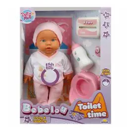 Papusa bebelus Bebelou, Dollz n More, Toilet Time, 35 cm, roz Retur gratuit