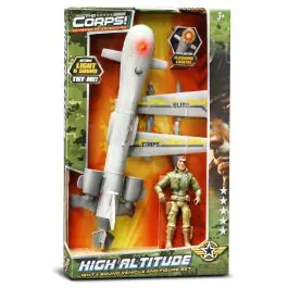 Ofertă limitată Avion de lupta si figurina, Lanard Toys, The Corps Universe, Elite Corps