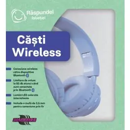Casti wireless, Raspundel Istetel, Albastru Reducere specială