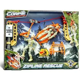 Reduceri Set de joaca, Lanard Toys, The Corps Universe, Zipline Rescue