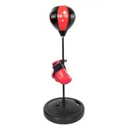Doar azi Set de box minge cu stand reglabil si manusi, Rising Sports, 80-110 cm