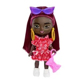 Disponibil imediat Papusa Barbie Extra Mini Minis cu par si accesorii, 8 cm, HLN47