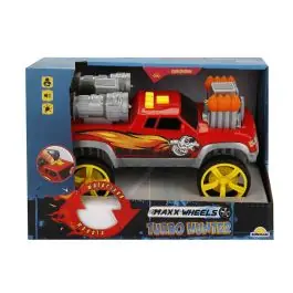 Disponibil imediat Camioneta cu Lumini si Sunete, Maxx Wheels, Rosu, 23 cm