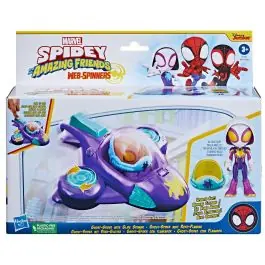 Doar azi Set figurina cu vehicul, Spidey, Ghost Spider cu Glide Spinner, F72545