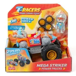 Noutate Set masinuta si figurina, T-Racers, Power Trucks Mega Striker