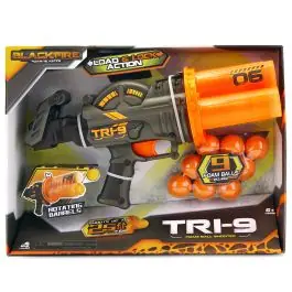 Lansator Tri-9 cu 9 bile din burete, Blackfire, Lanard Toys Ofertă specială