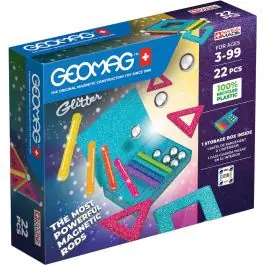 Joc de constructie Geomag, Magnetic Glitter, 22 piese Cumpără online