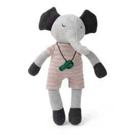 Nu rata Jucarie de plus din bumbac organic, Picca Loulou, Elefantul Elliot, 25 cm