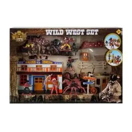Nu rata Set figurine, Wild West Hero, Cowboy si Indieni, Albastru