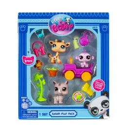 Ofertă specială Set de joaca cu 3 figurine, Littlest Pet Shop, Safari